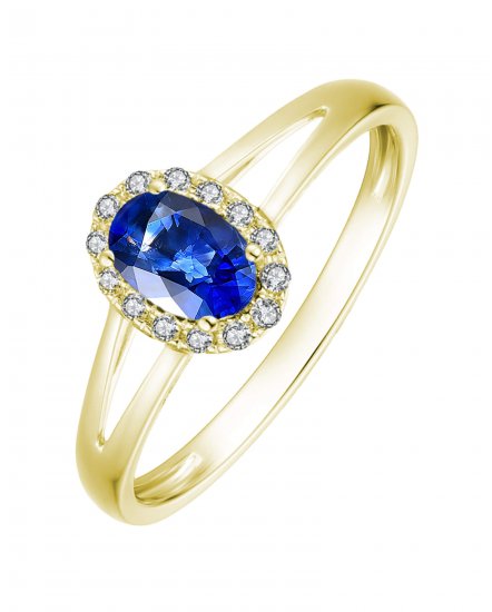 OVAL COLORED STONE DIAMOND RING (VR407)
